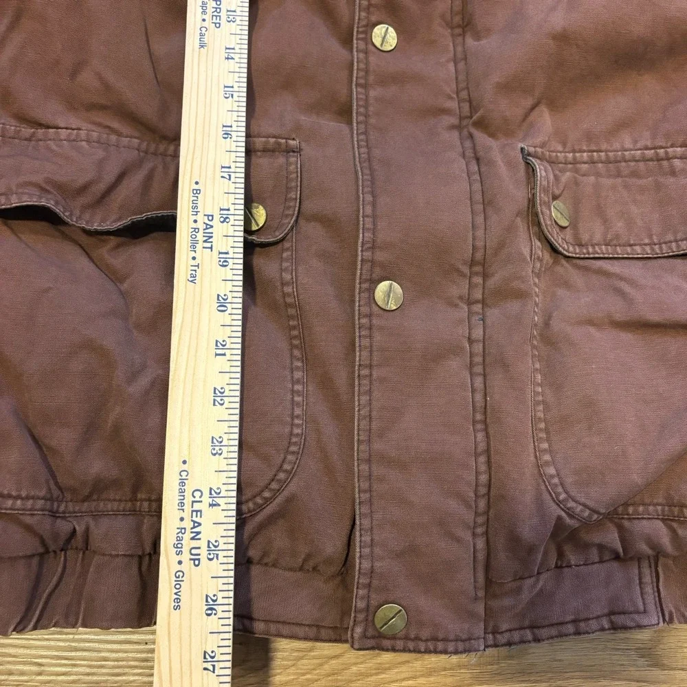 Vintage Field And Stream Chore Coat Men's XL Barn Jacket Corduroy Collar Lining - Picture 15 of 16